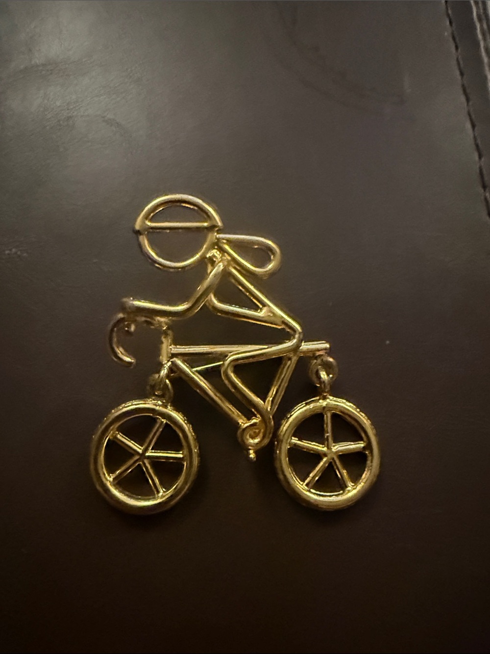 Gold Bicycle Brooch Pin – Elegant Women's Jewelry